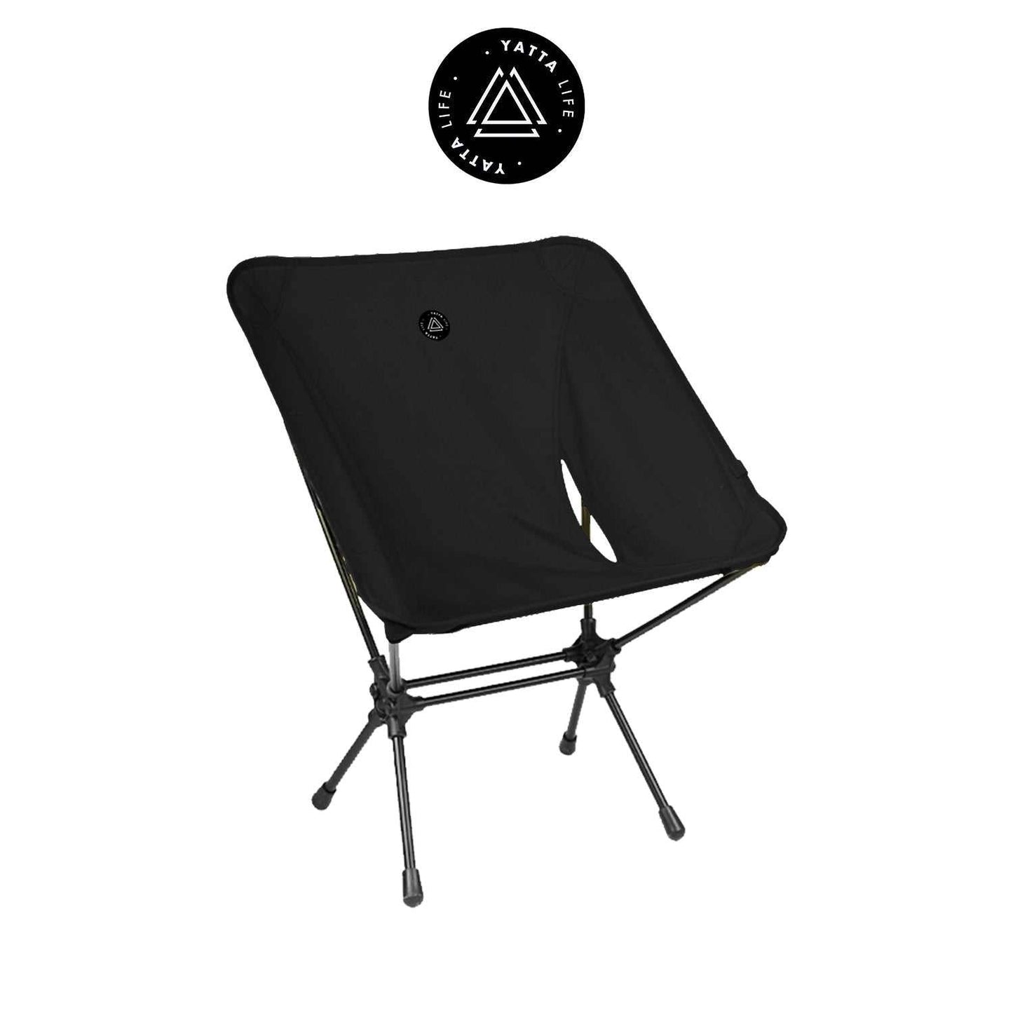 Low Back Ultralight Folding Camping Chairs With Storage Pouch - Black